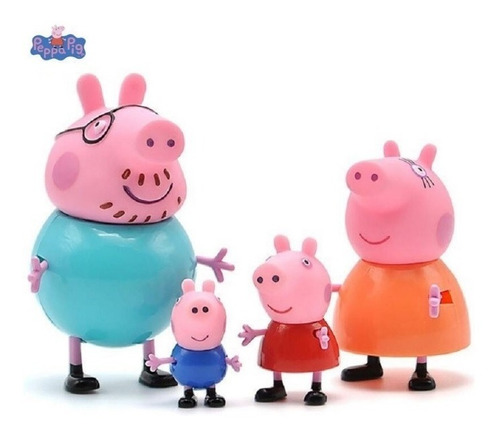 Peppa Pig 4pcs Bonecos Miniaturas Amigos Família George Dino